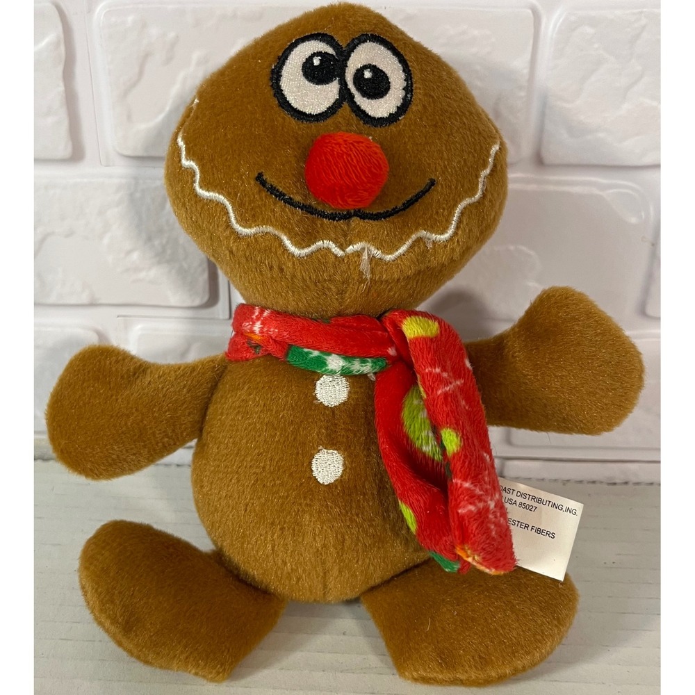 Plush Toy Unisex 6" Brown Gingerbread Man